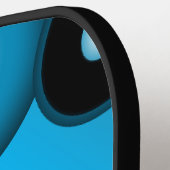 Blues Concentric Circle Orbital Abstrakt Art Pickleball Schläger (Linke Seite)