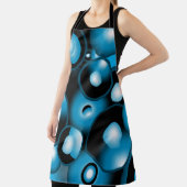 Blues Concentric Circle Orbital Abstrakt Art Schürze (InSitu)