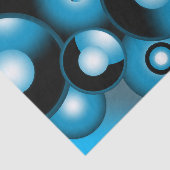 Blues Concentric Circle Orbital Abstrakt Art Seidenpapier (Ausschnitt)