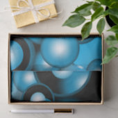 Blues Concentric Circle Orbital Abstrakt Art Seidenpapier (Geschenk)