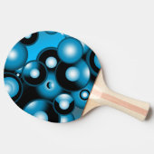 Blues Concentric Circle Orbital Abstrakt Art Tischtennis Schläger (Seitenansicht)