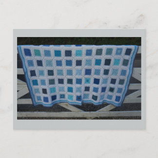 Blues Crochet Blanket Postkarte