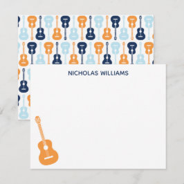 Blues der Guitar Musical Note Card Mitteilungskarte