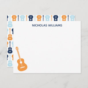 Blues der Guitar Musical Note Card Mitteilungskarte