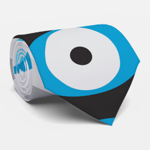 Blues des griechischen Bösen Auges und des Graues Krawatte