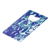 Blues des Karnevals Geldbeutel Flaschenöffner (Rückseite Schrägansicht)