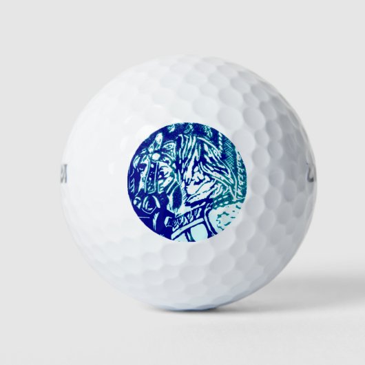 Blues des Karnevals Golfball (Vorderseite)