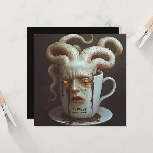 Blues des Koffeinspiegels 4 Einladung (Vorderseite/Rückseite Beispiel)