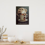 Blues des Koffeinspiegels Poster (Küche)