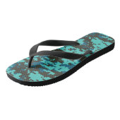Blues Digital-Tarnmuster Badesandalen (Schrägansicht)