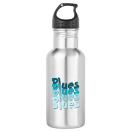 Blues Edelstahlflasche