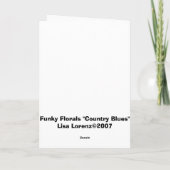 Blues eines Landes - Grußkarte Karte (Rückseite)