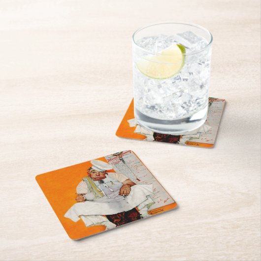 Blues Erntedank Day Rechteckiger Pappuntersetzer (Vor Ort)