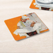 Blues Erntedank Day Rechteckiger Pappuntersetzer (angewinkelt)