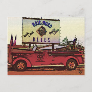 Blues Feuerwehrfahrzeuge, Alpen, TX Postkarte