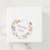 Blues Floral Round Favor Tag Geschenkanhänger (Beispiel)