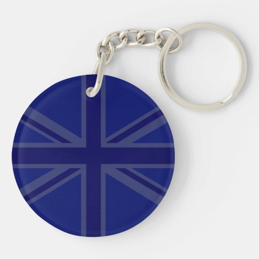 Blues for a Union Jack British Flag To Customize Schlüsselanhänger (Rückseite)