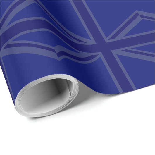 Blues für eine britische Flagge der Union Geschenkpapier (Rolleneckpunkt)