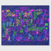 Blues für eine britische Flagge der Union Geschenkpapier (Flach)