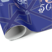 Blues für eine britische Flagge der Union Geschenkpapier (Rolleneckpunkt)