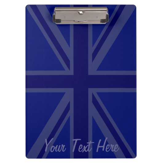 Blues für eine britische Flagge der Union Klemmbrett (Vorderseite)