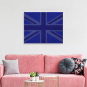 Blues für eine britische Flagge der Union Leinwanddruck (Insitu (Wohnzimmer))