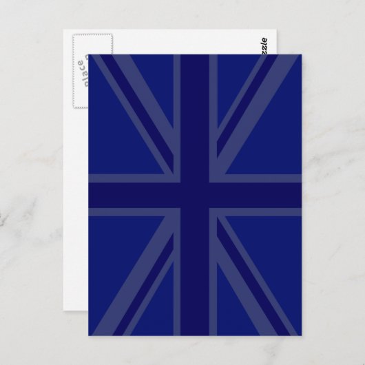 Blues für eine britische Flagge der Union Postkarte (Vorne/Hinten)