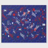 Blues für eine britische Flagge Geschenkpapier (Flach)