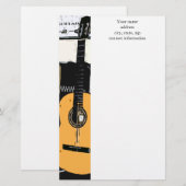 Blues-Gitarren-Briefpapier Briefpapier (Vorne/Hinten)
