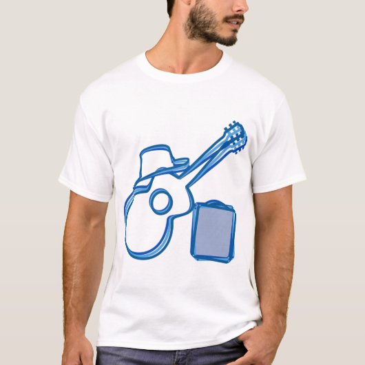 Blues-Gitarren-T - Shirt (Vorderseite)