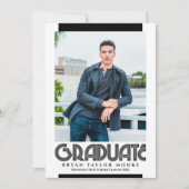 Blues Graduate Foto Ankündigung (Vorderseite)