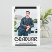 Blues Graduate Foto Ankündigung (Stehend Vorderseite)