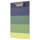 Blues + Grüntöne Farbblock Streifen Klemmbrett (Links)
