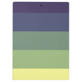 Blues + Grüntöne Farbblock Streifen Klemmbrett (Rückseite)