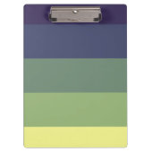 Blues + Grüntöne Farbblock Streifen Klemmbrett (Vorderseite)