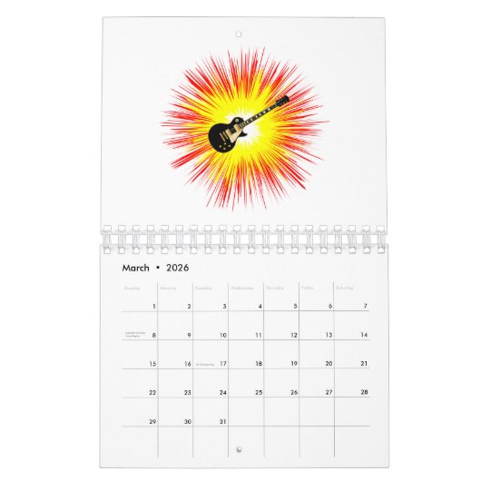 Blues Guitar Flash Kalender (Mär 2026)