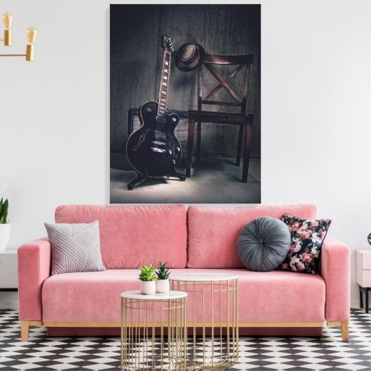 Blues Guitar Leinwanddruck (Insitu (Wohnzimmer))