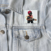 Blues guitar man button (Beispiel)