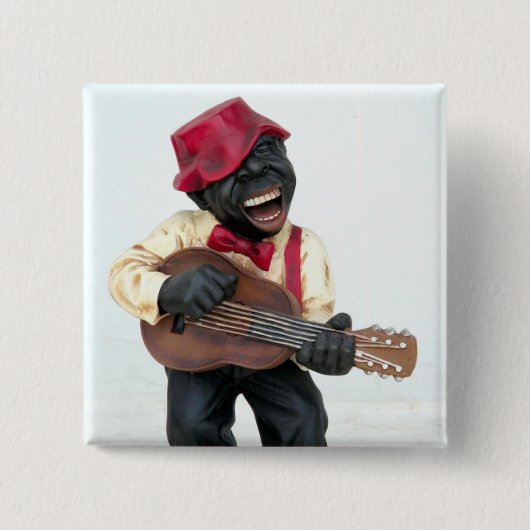 Blues guitar man button (Vorderseite)