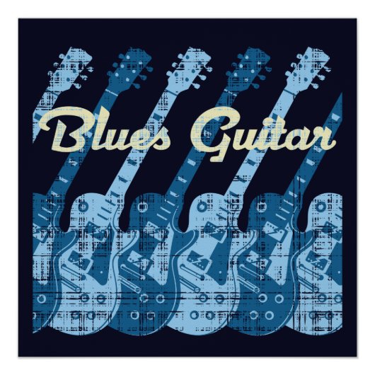 Blues Guitar Poster (Vorderseite)