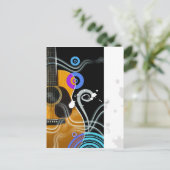 Blues Guitar Postkarte (Stehend Vorderseite)