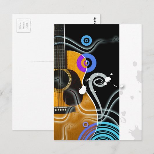 Blues Guitar Postkarte (Vorne/Hinten)