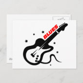 Blues Guitar Postkarte (Vorne/Hinten)
