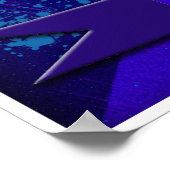 Blues Guitar Starburt Poster (Ecke)