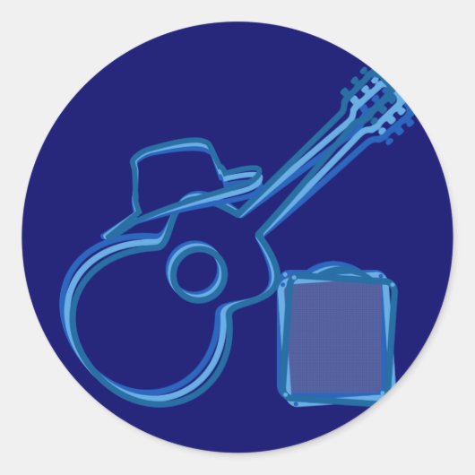 Blues Guitar Stickers (Vorderseite)