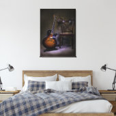 Blues Guitar und Vorsitzende Leinwanddruck (Insitu (Schlafzimmer))