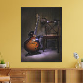Blues Guitar und Vorsitzende Leinwanddruck (Insitu (Wohnzimmer))