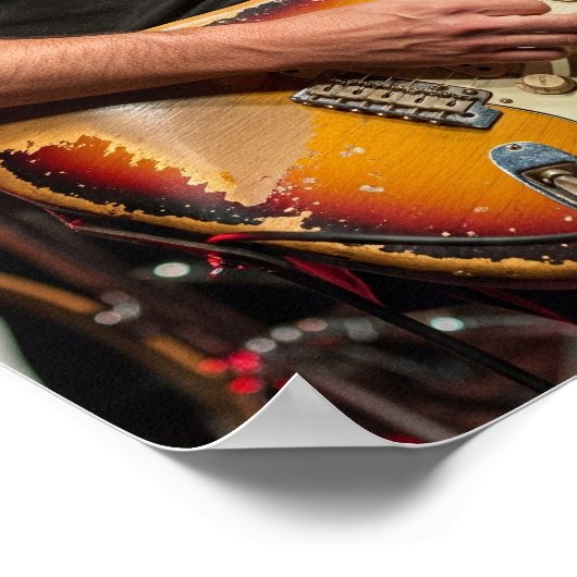 Blues Guitarist Poster (Ecke)