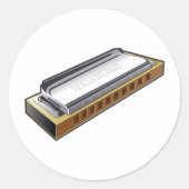 Blues Harmonica - Aufkleber (Vorderseite)