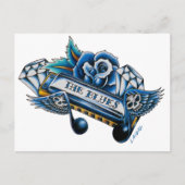 Blues Harmonica Flash Art Postkarte (Vorderseite)